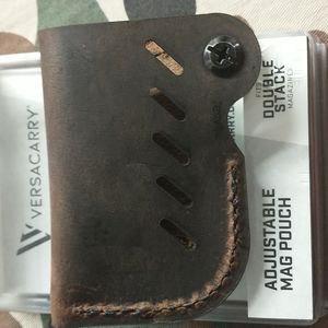 Double Stack mag pouch, buffalo leather